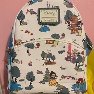 Disney Princess Loungefly Backpack & Card holder (Good Used Condition)